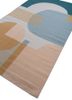 checkers blue wool flat weaves Rug - FoldShot checkers blue wool flat weaves Rug - FoldShot