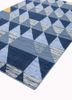 checkers blue wool flat weaves Rug - FoldShot checkers blue wool flat weaves Rug - FoldShot
