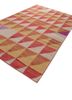 checkers beige and brown wool flat weaves Rug - FoldShot checkers beige and brown wool flat weaves Rug - FoldShot