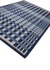 alhambra blue wool flat weaves Rug - FoldShot