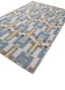 checkers blue wool flat weaves Rug - FoldShot checkers blue wool flat weaves Rug - FoldShot