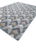 alhambra grey and black wool flat weaves Rug - FoldShot