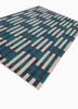 checkers blue wool flat weaves Rug - FoldShot checkers blue wool flat weaves Rug - FoldShot