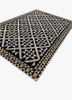 alhambra grey and black wool flat weaves Rug - FoldShot