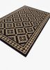 alhambra grey and black wool flat weaves Rug - FoldShot alhambra grey and black wool flat weaves Rug - FoldShot