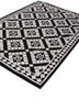 alhambra grey and black wool flat weaves Rug - FoldShot alhambra grey and black wool flat weaves Rug - FoldShot
