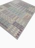 checkers grey and black wool flat weaves Rug - FoldShot checkers grey and black wool flat weaves Rug - FoldShot