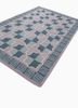 alhambra blue wool flat weaves Rug - FoldShot alhambra blue wool flat weaves Rug - FoldShot