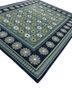 alhambra blue wool flat weaves Rug - FoldShot