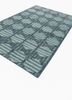 checkers blue wool flat weaves Rug - FoldShot checkers blue wool flat weaves Rug - FoldShot