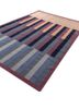 checkers blue wool flat weaves Rug - FoldShot checkers blue wool flat weaves Rug - FoldShot