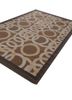 alhambra beige and brown wool flat weaves Rug - FoldShot