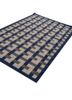 checkers blue wool flat weaves Rug - FoldShot
