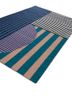 checkers blue wool flat weaves Rug - FoldShot checkers blue wool flat weaves Rug - FoldShot