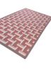 checkers pink and purple wool flat weaves Rug - FoldShot