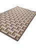 checkers beige and brown wool flat weaves Rug - FoldShot checkers beige and brown wool flat weaves Rug - FoldShot