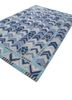 checkers blue wool flat weaves Rug - FoldShot