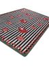 alhambra grey and black wool flat weaves Rug - FoldShot