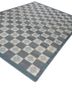 alhambra blue wool flat weaves Rug - FoldShot