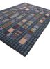 checkers grey and black wool flat weaves Rug - FoldShot