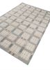checkers grey and black wool flat weaves Rug - FoldShot checkers grey and black wool flat weaves Rug - FoldShot