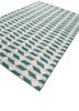 checkers blue wool flat weaves Rug - FoldShot checkers blue wool flat weaves Rug - FoldShot