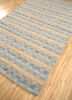 abrash beige and brown wool flat weaves Rug - FoldShot