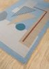 checkers blue wool flat weaves Rug - FoldShot checkers blue wool flat weaves Rug - FoldShot