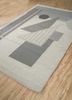 checkers ivory wool and viscose flat weaves Rug - FoldShot