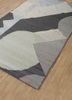 checkers grey and black wool and viscose flat weaves Rug - FoldShot checkers grey and black wool and viscose flat weaves Rug - FoldShot