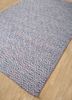 abrash blue wool and viscose flat weaves Rug - FoldShot