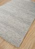 abrash blue wool and viscose flat weaves Rug - FoldShot abrash blue wool and viscose flat weaves Rug - FoldShot