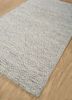 abrash grey and black wool and viscose flat weaves Rug - FoldShot abrash grey and black wool and viscose flat weaves Rug - FoldShot