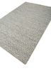 abrash blue wool and viscose flat weaves Rug - FoldShot