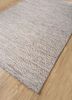 abrash beige and brown wool and viscose flat weaves Rug - FoldShot abrash beige and brown wool and viscose flat weaves Rug - FoldShot