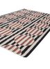 checkers ivory wool and viscose flat weaves Rug - FoldShot checkers ivory wool and viscose flat weaves Rug - FoldShot