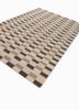 checkers ivory wool and viscose flat weaves Rug - FoldShot checkers ivory wool and viscose flat weaves Rug - FoldShot