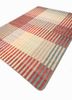 checkers red and orange wool and viscose flat weaves Rug - FoldShot