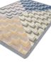checkers grey and black wool and viscose flat weaves Rug - FoldShot checkers grey and black wool and viscose flat weaves Rug - FoldShot