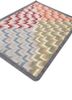 checkers beige and brown wool and viscose flat weaves Rug - FoldShot checkers beige and brown wool and viscose flat weaves Rug - FoldShot