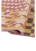 checkers beige and brown wool and viscose flat weaves Rug - FoldShot checkers beige and brown wool and viscose flat weaves Rug - FoldShot