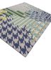 checkers grey and black wool and viscose flat weaves Rug - FoldShot checkers grey and black wool and viscose flat weaves Rug - FoldShot
