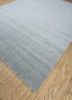 azalea blue wool and bamboo silk hand knotted Rug - FoldShot