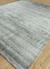 gulmarg grey and black silk hand knotted Rug - FoldShot