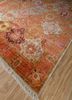 gulmarg red and orange silk hand knotted Rug - FoldShot
