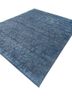 far east blue wool and bamboo silk hand knotted Rug - FoldShot