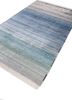 azalea blue wool and bamboo silk hand knotted Rug - FoldShot