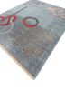 kolam blue wool and bamboo silk hand knotted Rug - FoldShot kolam blue wool and bamboo silk hand knotted Rug - FoldShot