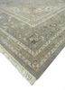 aurora grey and black wool and bamboo silk hand knotted Rug - FoldShot