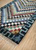 zuri blue afghan wool hand knotted Rug - FoldShot zuri blue afghan wool hand knotted Rug - FoldShot
